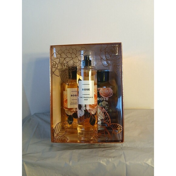Bath ANd Body Works Gift Set Of 3 "Rose" Fragrance NIB Sealed SPRAY, LOTION, GEL - Picture 6 of 13